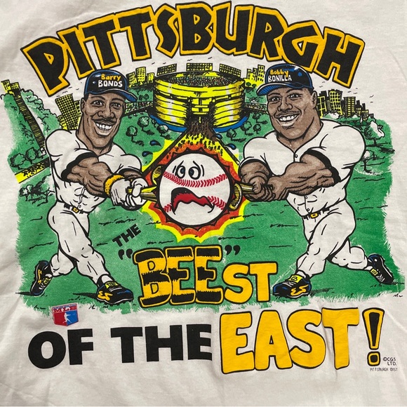 80’s VTG MLB Pittsburgh Pirates Bonds Bonilla Single Stitch Graphic T Shirt NWT - Picture 3 of 4